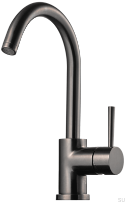 Robinet de cuisine EVO180, laiton, noir, chrome brossé