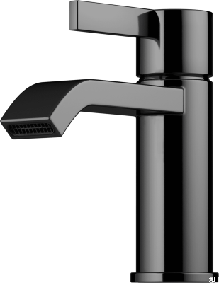 Robinet de lavabo ARM071M, laiton chromé noir