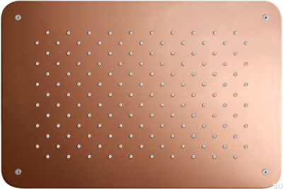 Pommeau de douche, douche à effet de pluie rectangulaire 370 x 250 ZSOF092 Cuivre Brossé, Non Peint