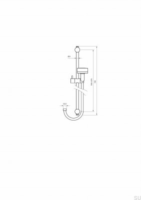 Barre de douche Classic ZSAL105, laiton chromé