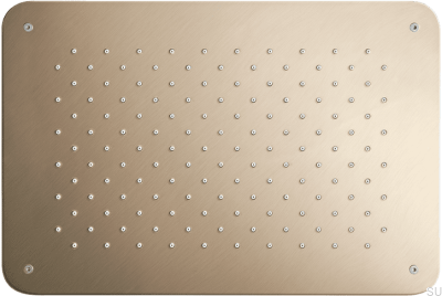 Pommeau de douche pluie rectangulaire 370 x 250 ZSOF092 Laiton Miel Or Brossé
