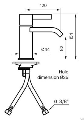 Robinet de lavabo ARM071M Laiton Nickel Brossé