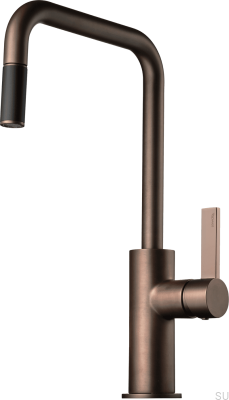Robinet de cuisine avec bec extractible ARM985 Laiton Marron