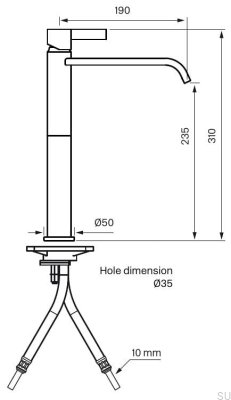 Robinet de lavabo ARM081, laiton poli, non peint