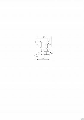 Robinet pour lavabo 230 BOX008 Laiton Noir Mat