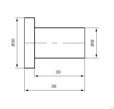 Support mural TA243 Laiton Noir Chrome