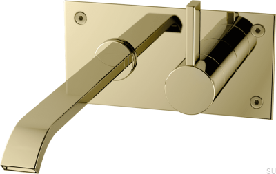 Robinet de lavabo ARM008, laiton doré miel