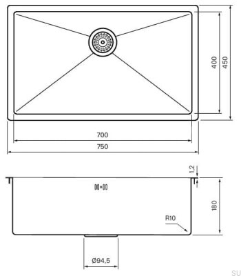 Évier de cuisine Diskho 8040 Acier Noir Mat PVD