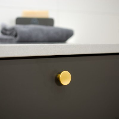 Bouton de meuble Como, or brossé