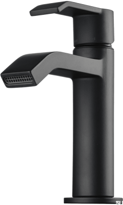 VIC071 Robinet de lavabo en laiton noir mat