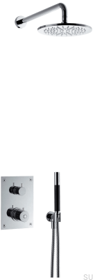 Ensemble de douche avec robinet thermostatique à pression BOX7268 ED2 Laiton Chrome