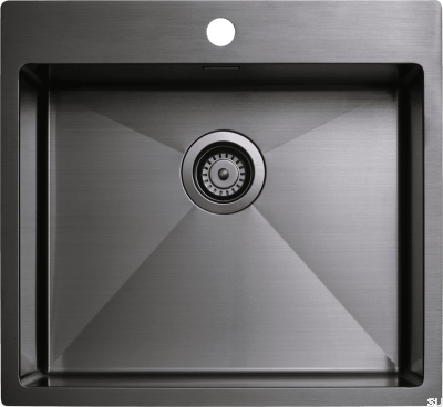 Évier de cuisine Diskho 5540 Acier Noir Chrome PVD
