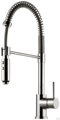 Robinet de cuisine avec bec extractible EVO176, laiton chromé