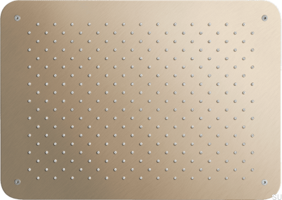 Pomme de douche pluie rectangulaire 450 x 320 ZSOF093 Laiton nickelé brossé