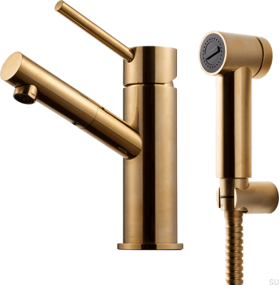 Robinet de lavabo-bidet BI069, laiton poli, non peint
