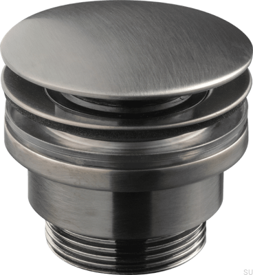 Bouchon de lavabo universel à escamotage 74400 Laiton Noir Chrome brossé