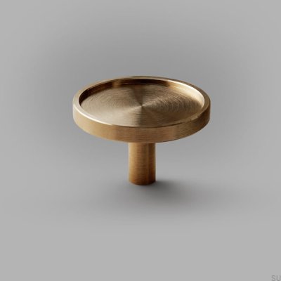 Bouton de meuble Ina L Laiton, Brossé, Non peint