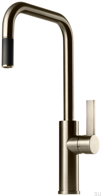 Robinet de cuisine avec bec extractible ARM985 Laiton Nickel Brossé