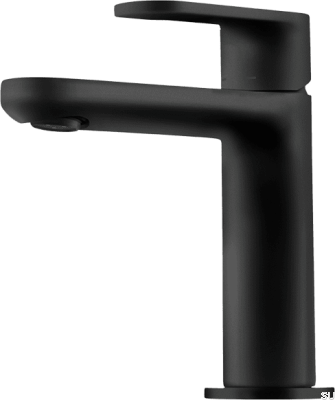 Robinet de lavabo CA071, laiton noir mat