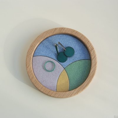Plateau à Bijoux Éclipse en Bois Émaillé Coloré - Motif 2