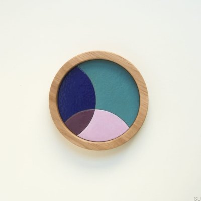 Plateau à Bijoux Éclipse en Bois Émaillé Coloré - Motif 3