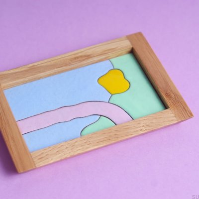 Plateau à bijoux en bois Scene Sweet, émaillé