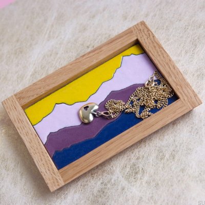 Plateau à bijoux émaillé en bois Scene Sunset 