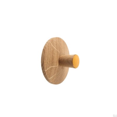 Coussinet à bouton Rosace ronde 65 en bois de chêne - Huile dure incolore