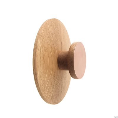 Coussinet à bouton Rosace ronde 130 Chêne en bois - Huile dure incolore 