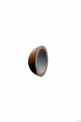 Bouton de meuble Wok 50 en bois, noyer italien et gris