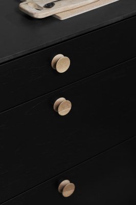 Bouton de meuble en bois Poulie 45, chêne