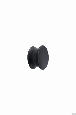 Bouton de meuble poulie 45 en bois de chêne noir