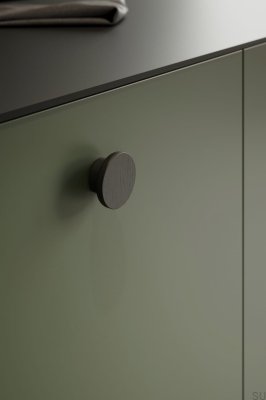 Bouton de meuble Circle 50 en bois de chêne noir