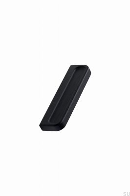 Poignée de meuble oblongue Plank 96 Bois Chêne Noir