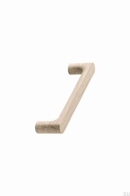 Poignée de meuble oblongue Pinta 256, en bois, chêne, non vernie