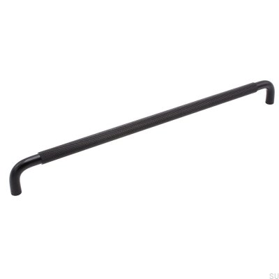 Poignée de meuble oblongue Helix 320, aluminium, noir mat