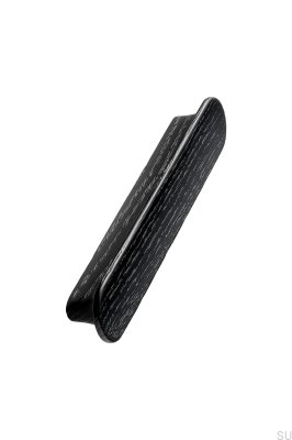 Poignée de meuble oblongue Tuba 256 Bois Frêne Noir