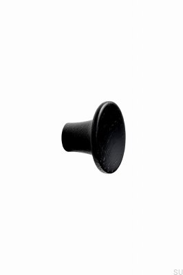 Bouton de meuble Tuba 28 en bois de frêne noir