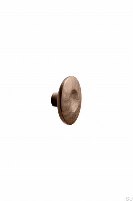 Bouton de meuble en bois Dimple 60, noyer italien