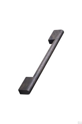 Poignée de meuble allongée en bois de chêne noir Fortis 448+512
