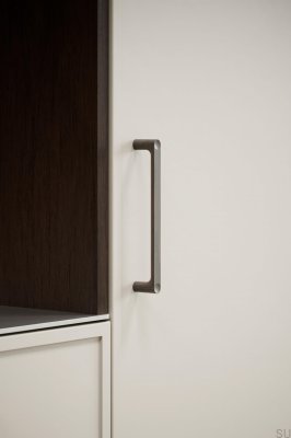 Poignée de meuble allongée en bois de chêne noir Punto 160