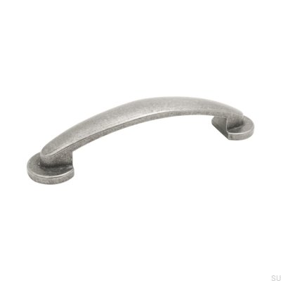 Poignée de meuble oblong Mora 96 Étain Oxyde