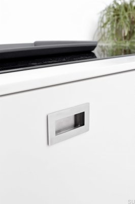 Poignée de meuble encastrée Square 102 Argent Satiné