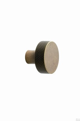 Bouton de meuble en métal doré antique Simon 35