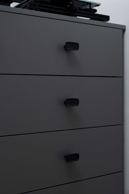 Bouton de meuble Ink 32 en fonte noir mat