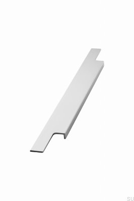 Poignée de meuble encastrée Trim 897 en aluminium argenté