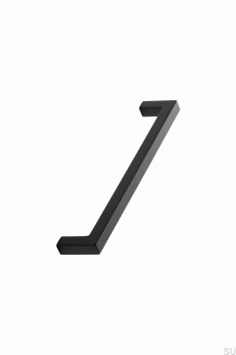 Poignée de meuble carrée 10 320 oblongue, aluminium, noir mat