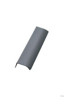 Poignée de meuble Edge Straight 40 en aluminium gris