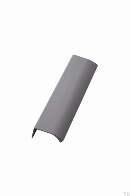 Poignée de meuble Edge Straight 200 en aluminium gris