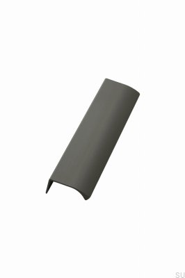 Poignée de meuble Edge Straight 200 en aluminium gris foncé